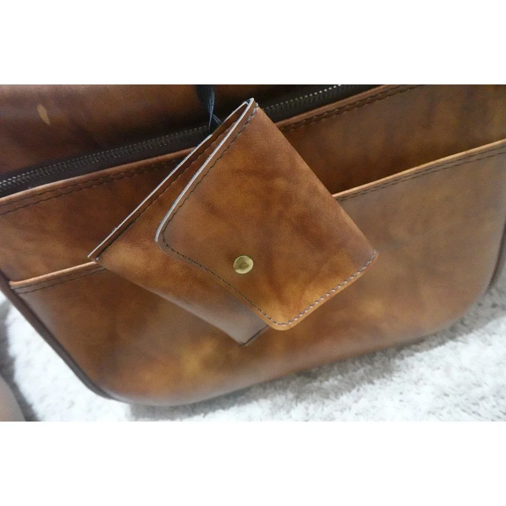 VINTAGE ‎ Encore by Airway Leather Suitcase Carry On travel luggage 15.5 Inches